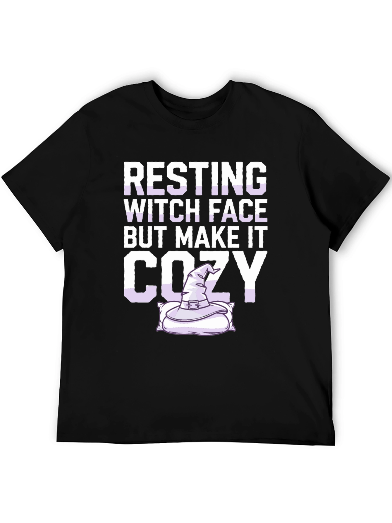 Resting Witch Face Cozy T-Shirt - Halloween Apparel