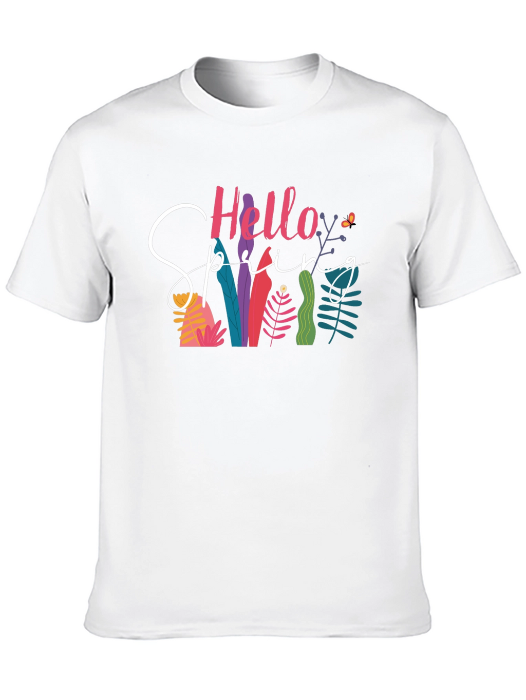 Hello Spring Black T-Shirt