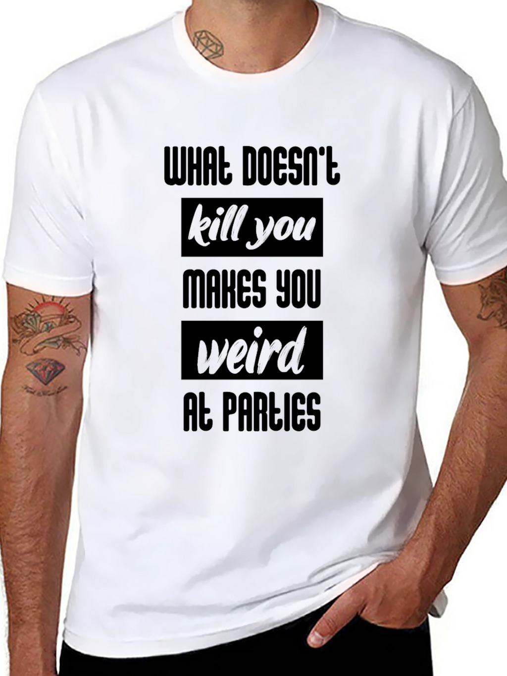 Funny Black T-Shirt - What Doesnt Kill You