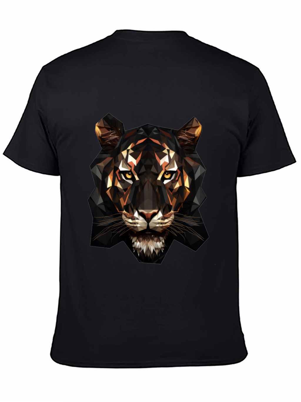 Geometric Tiger Graphic Tee - Bold Animal Design