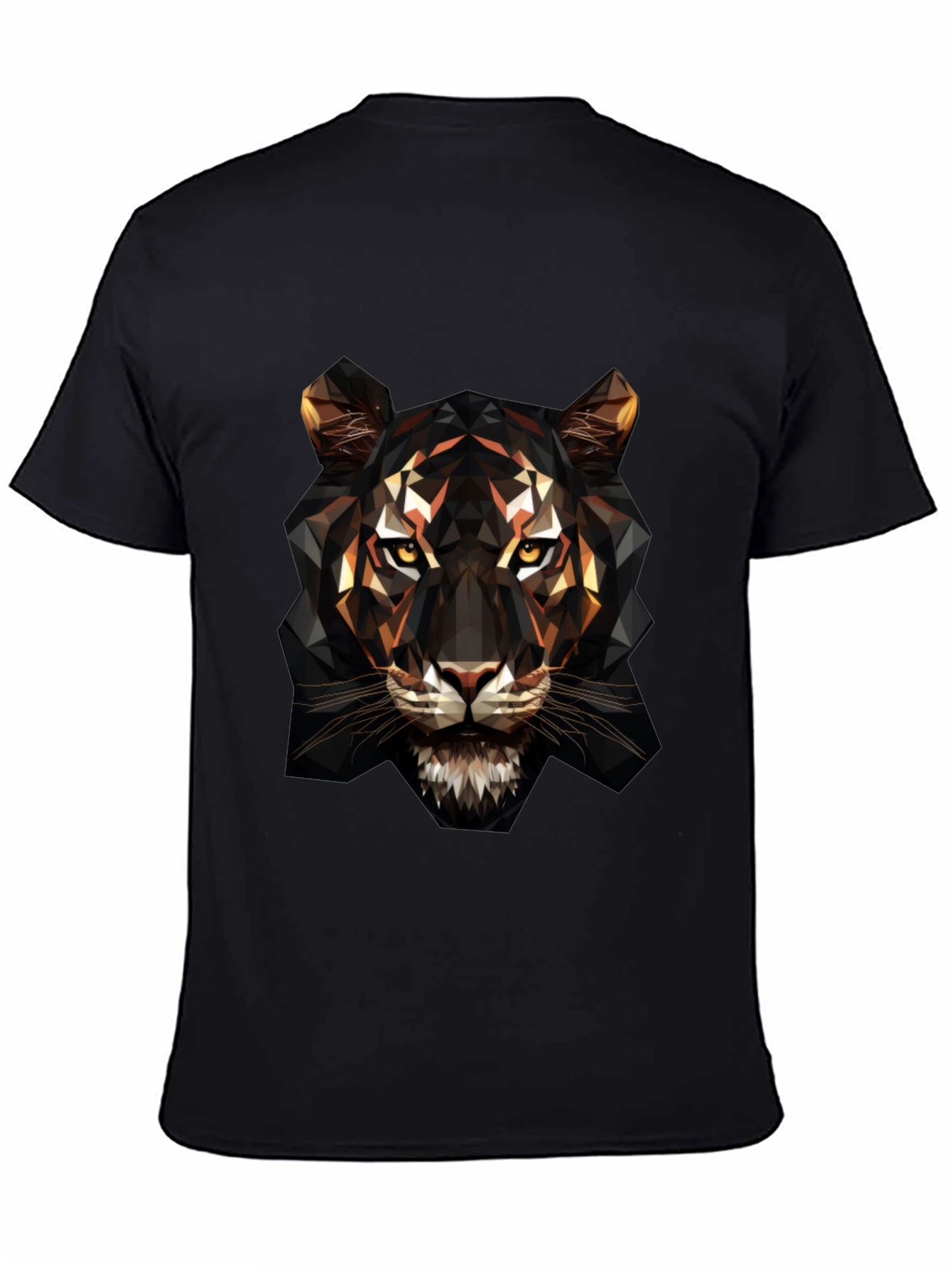 Geometric Tiger Graphic Tee - Bold Animal Design