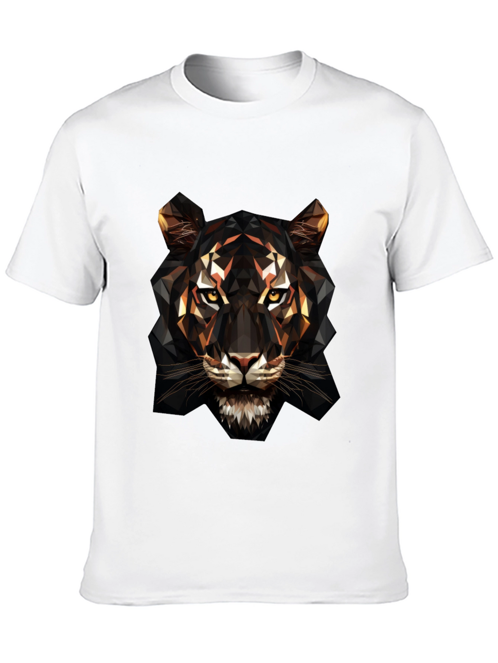 Geometric Tiger Graphic Tee - Bold Animal Design