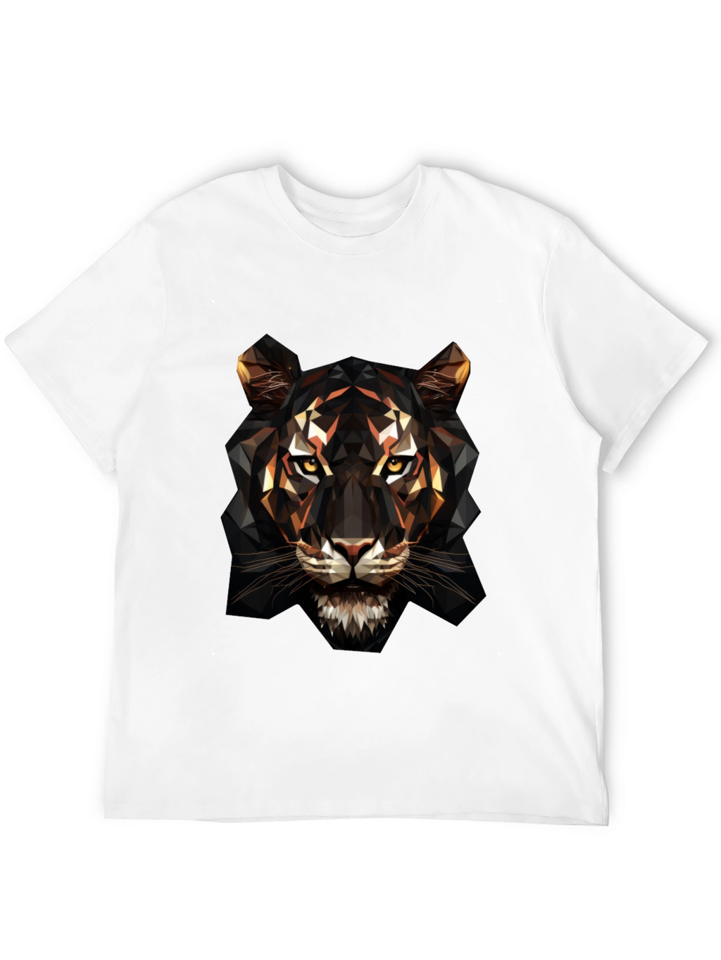 Geometric Tiger Graphic Tee - Bold Animal Design