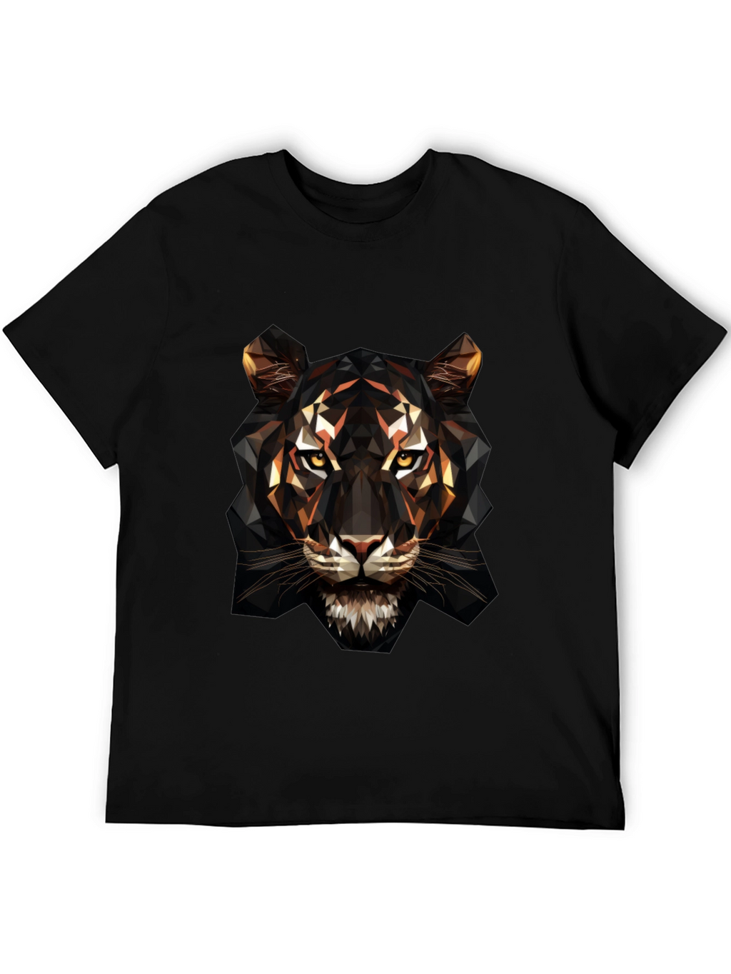 Geometric Tiger Graphic Tee - Bold Animal Design