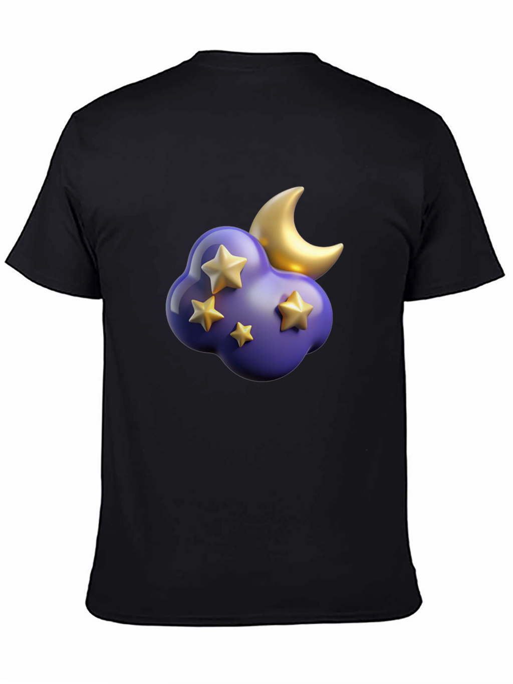 Dreamy Night T-Shirt: Starry Cloud and Moon Graphic Tee