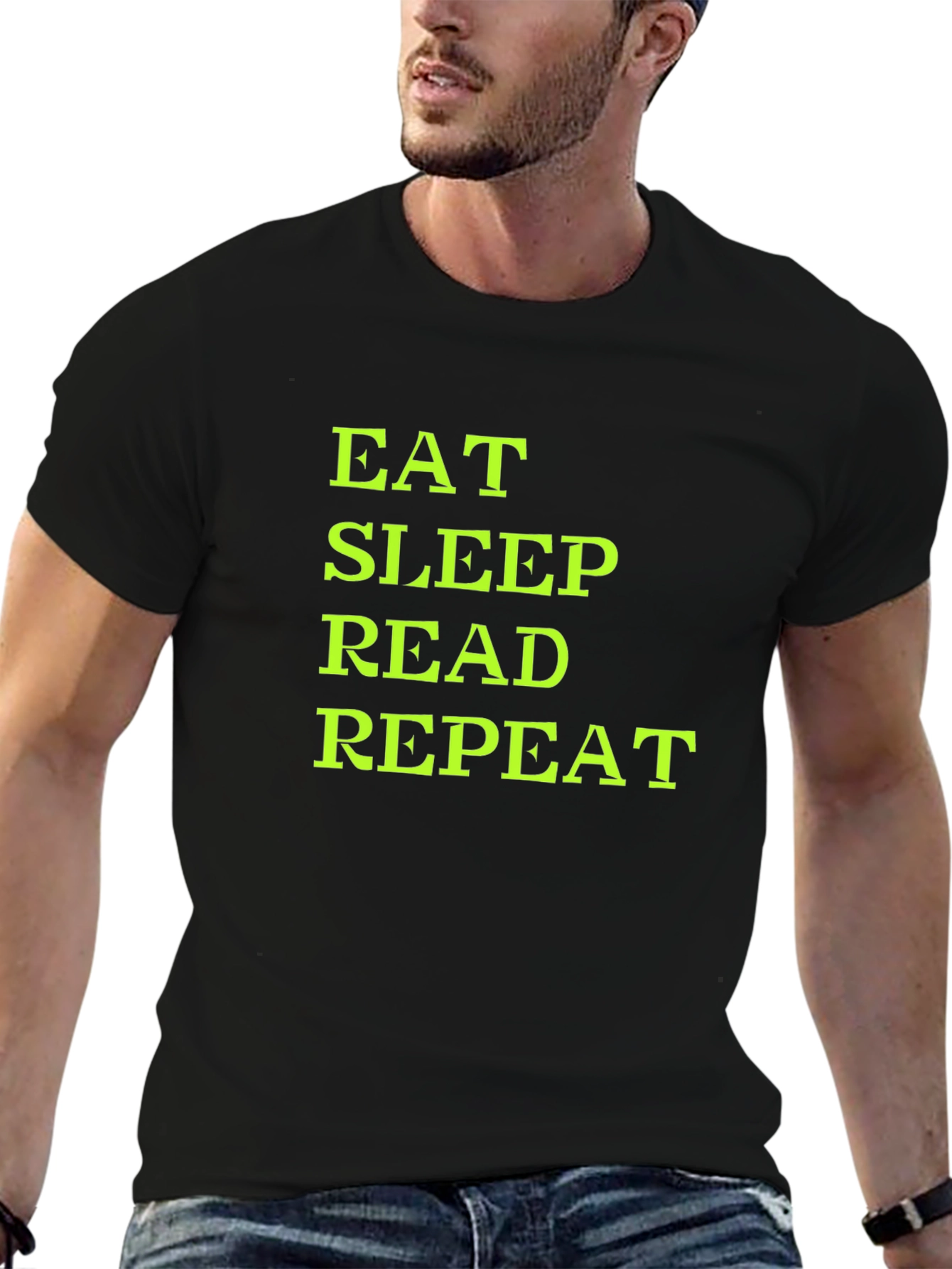 Eat Sleep Read Repeat T-Shirt - Black