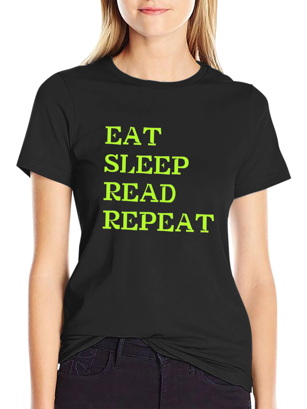 Eat Sleep Read Repeat T-Shirt - Black