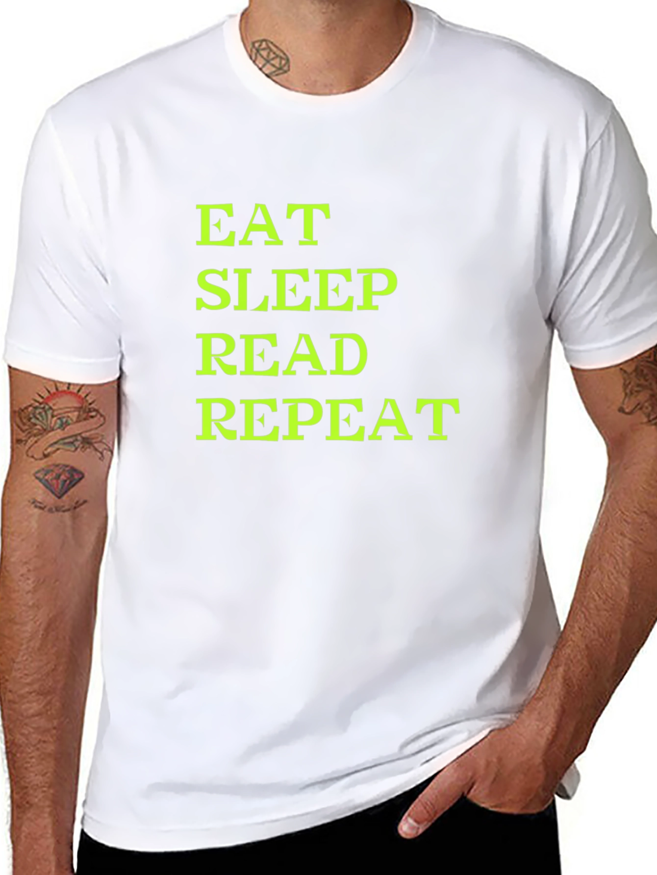 Eat Sleep Read Repeat T-Shirt - Black