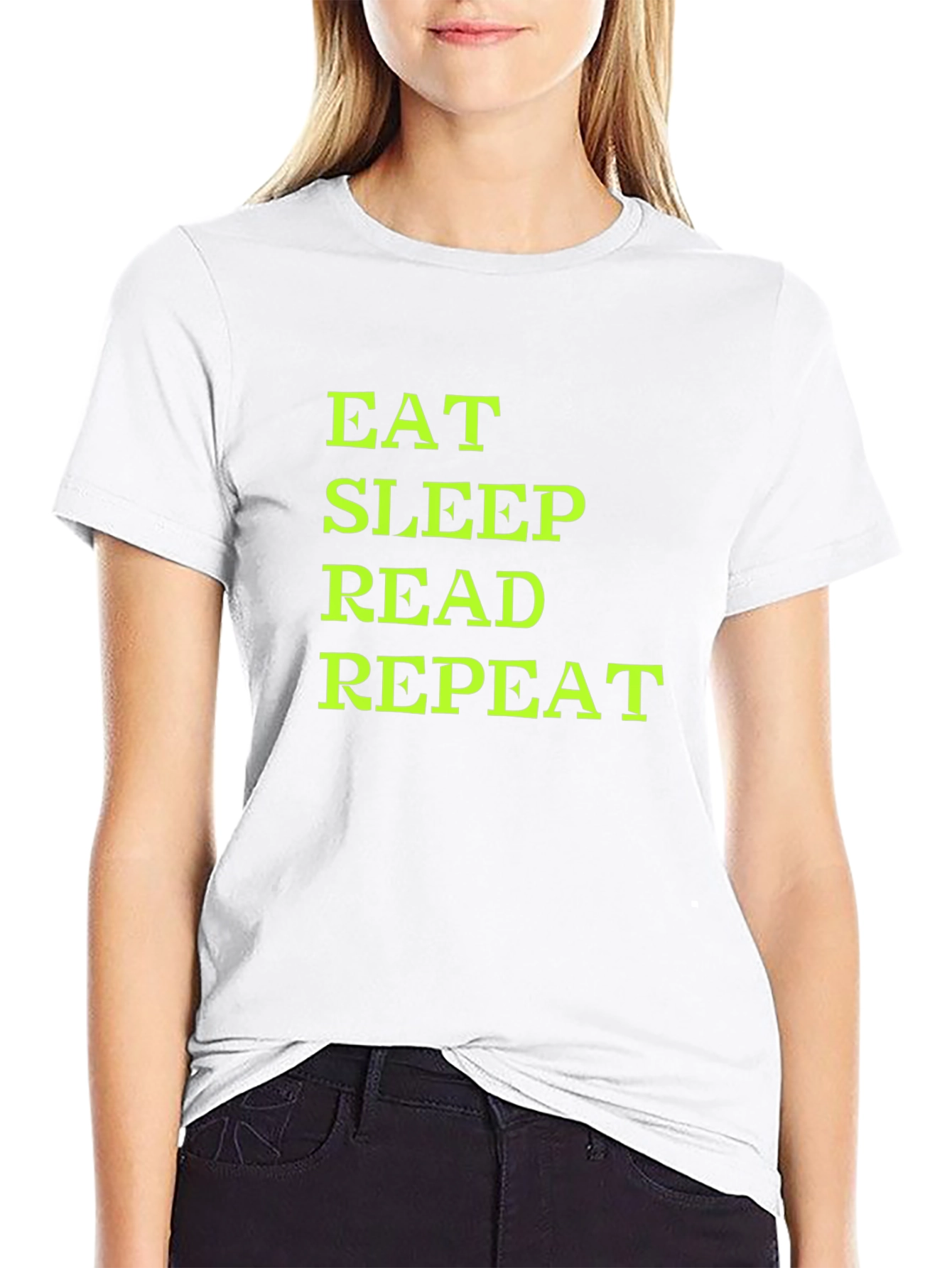 Eat Sleep Read Repeat T-Shirt - Black