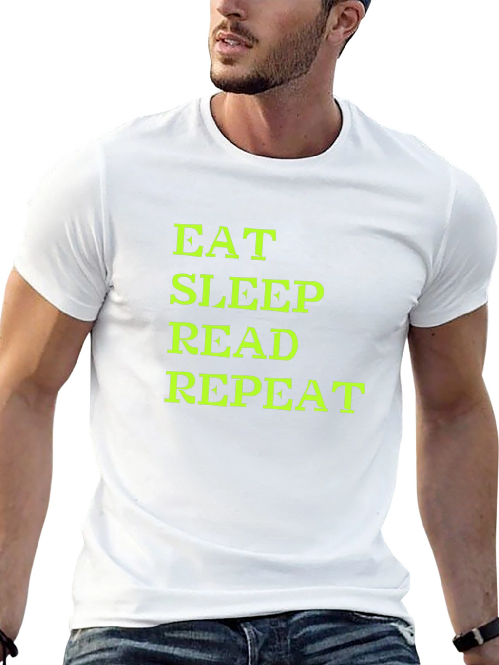 Eat Sleep Read Repeat T-Shirt - Black