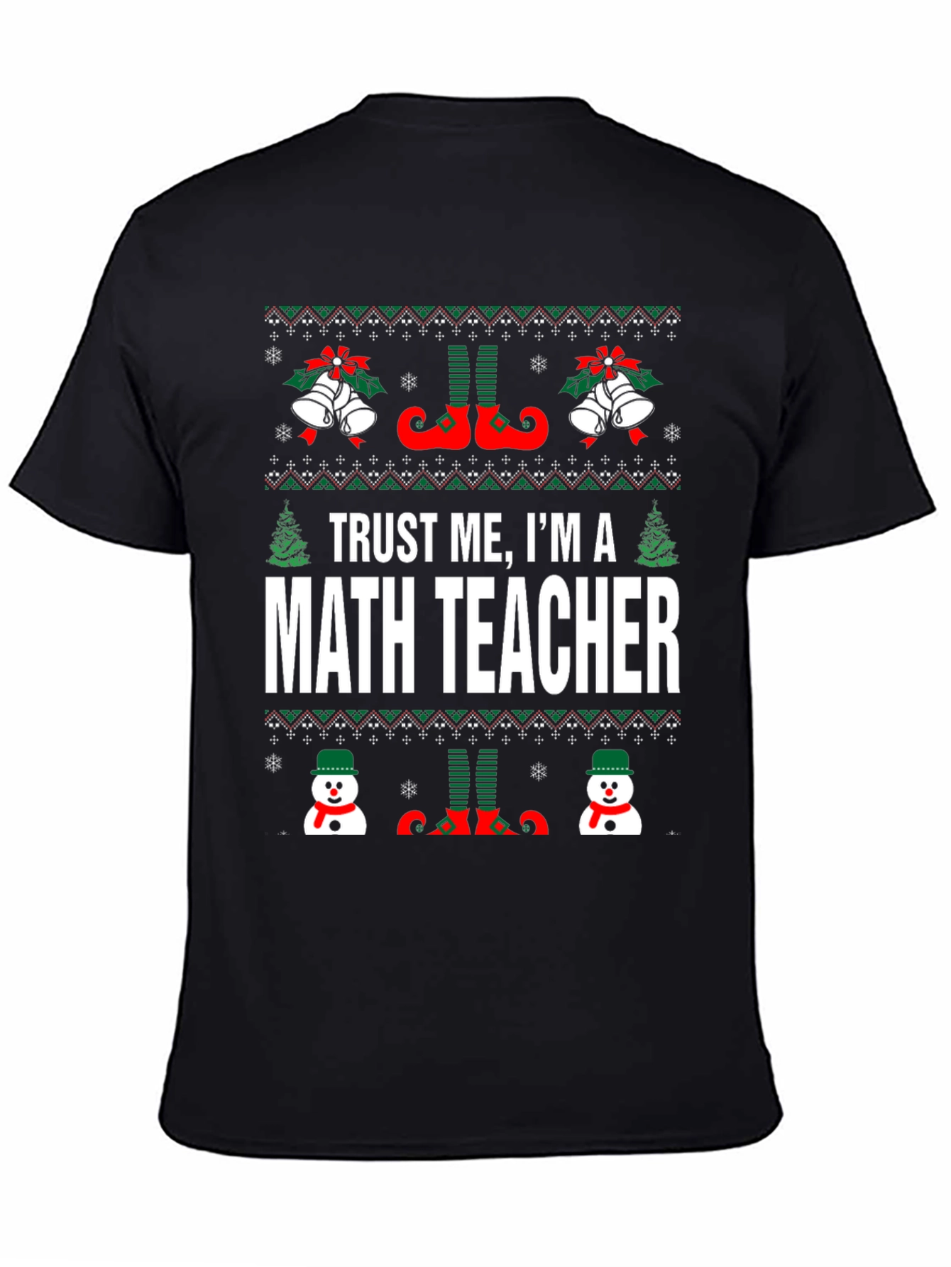 Funny Math Teacher Ugly Christmas T-Shirt