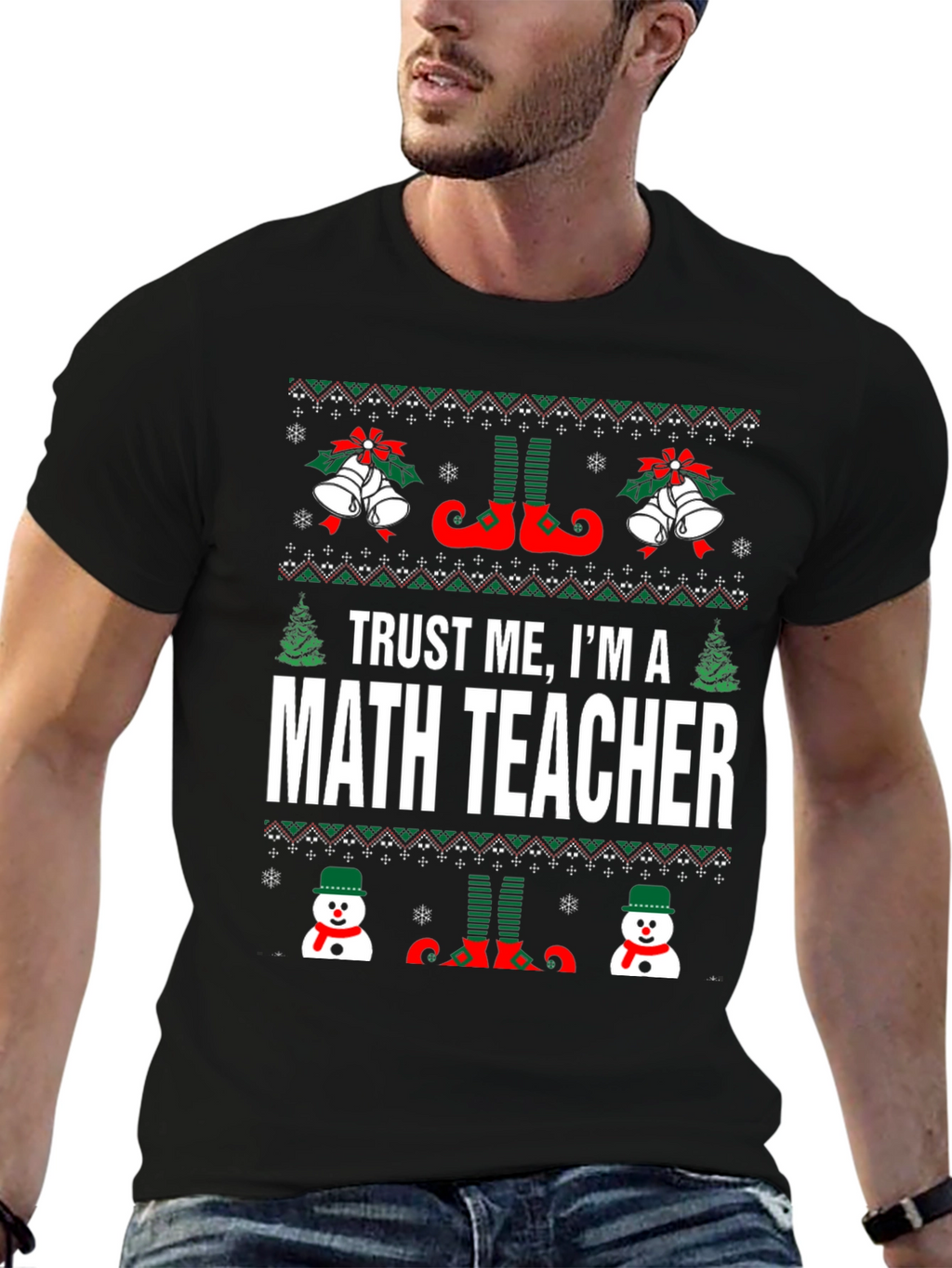 Funny Math Teacher Ugly Christmas T-Shirt