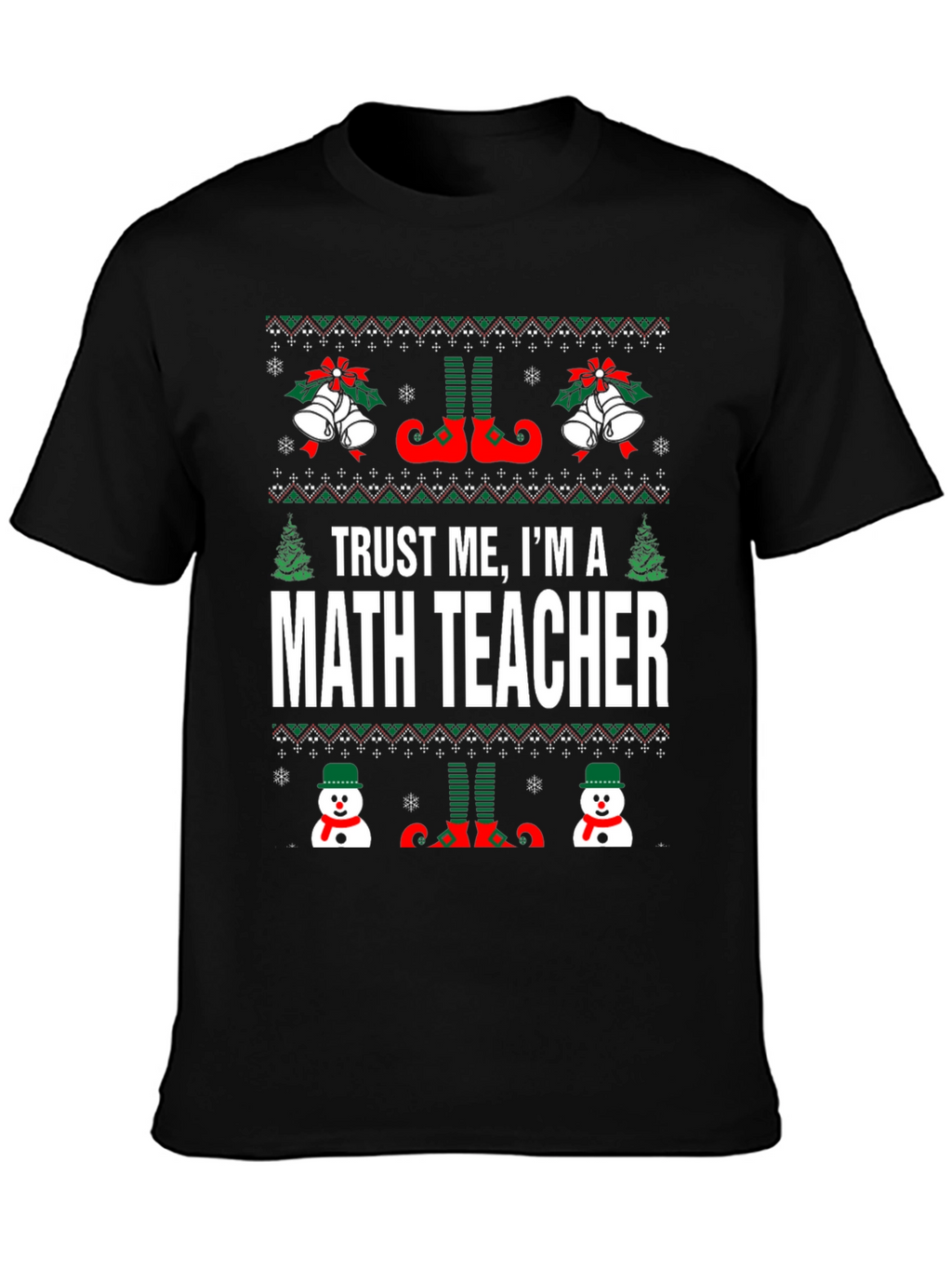 Funny Math Teacher Ugly Christmas T-Shirt