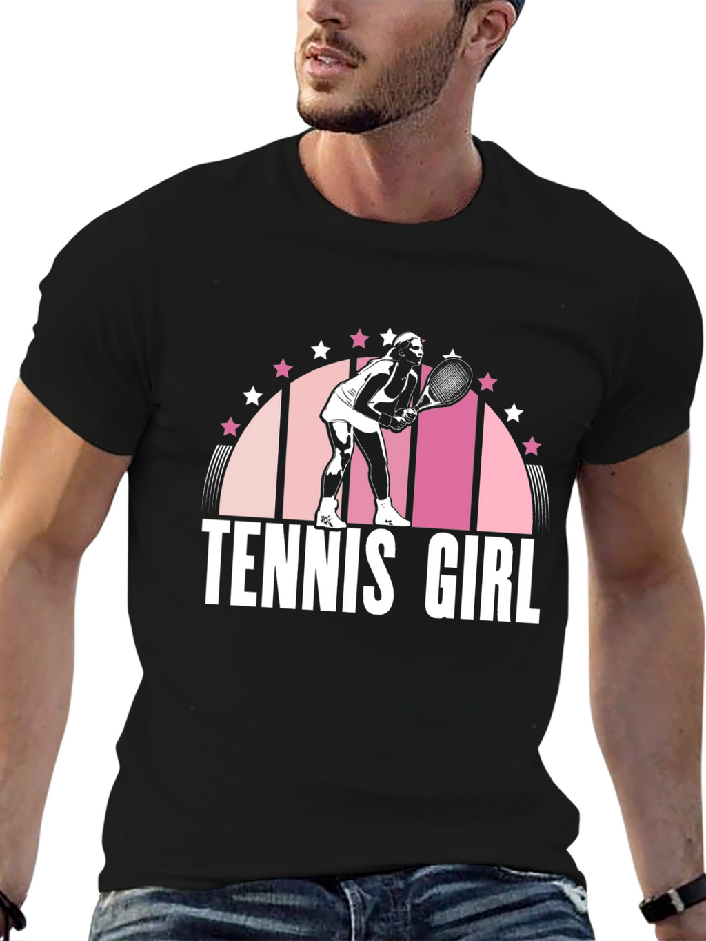 Tennis Girl Graphic Tee - Cool Sporty Design