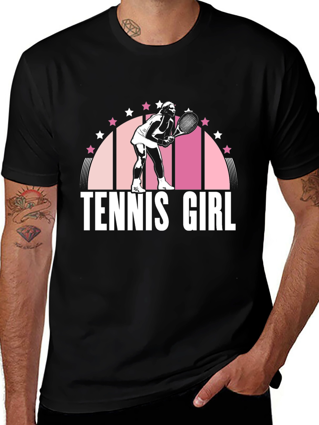 Tennis Girl Graphic Tee - Cool Sporty Design