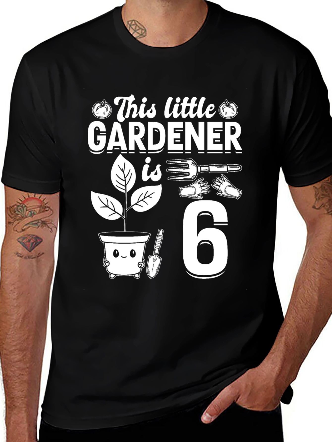 Little Gardener 6th Birthday T-Shirt