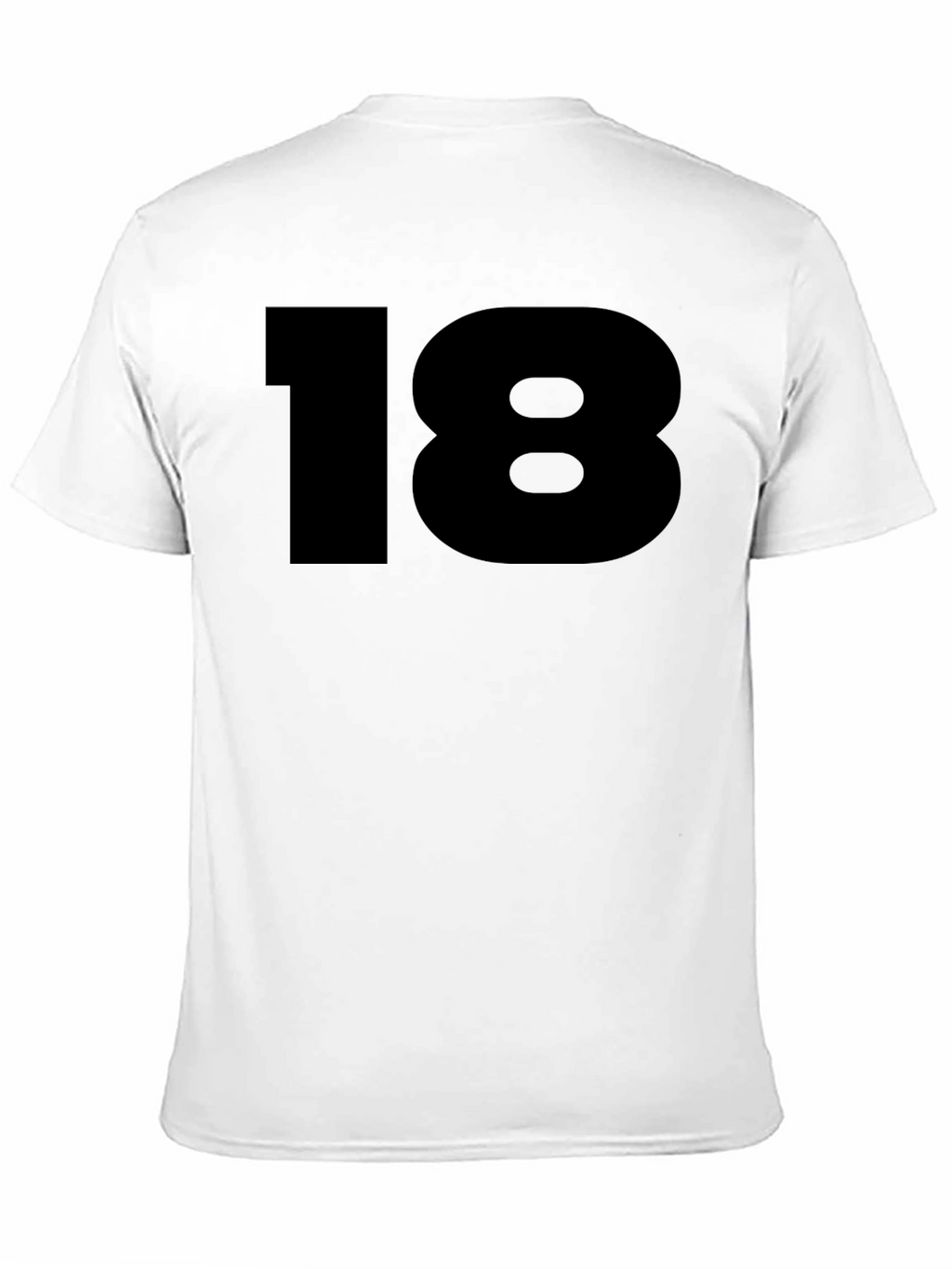 Bold Number 18 Graphic Tee - Classic Black T-Shirt