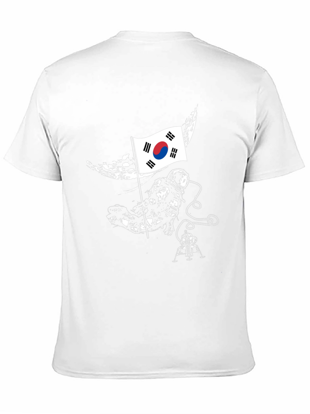 South Korea Flag Astronaut Graphic T-Shirt