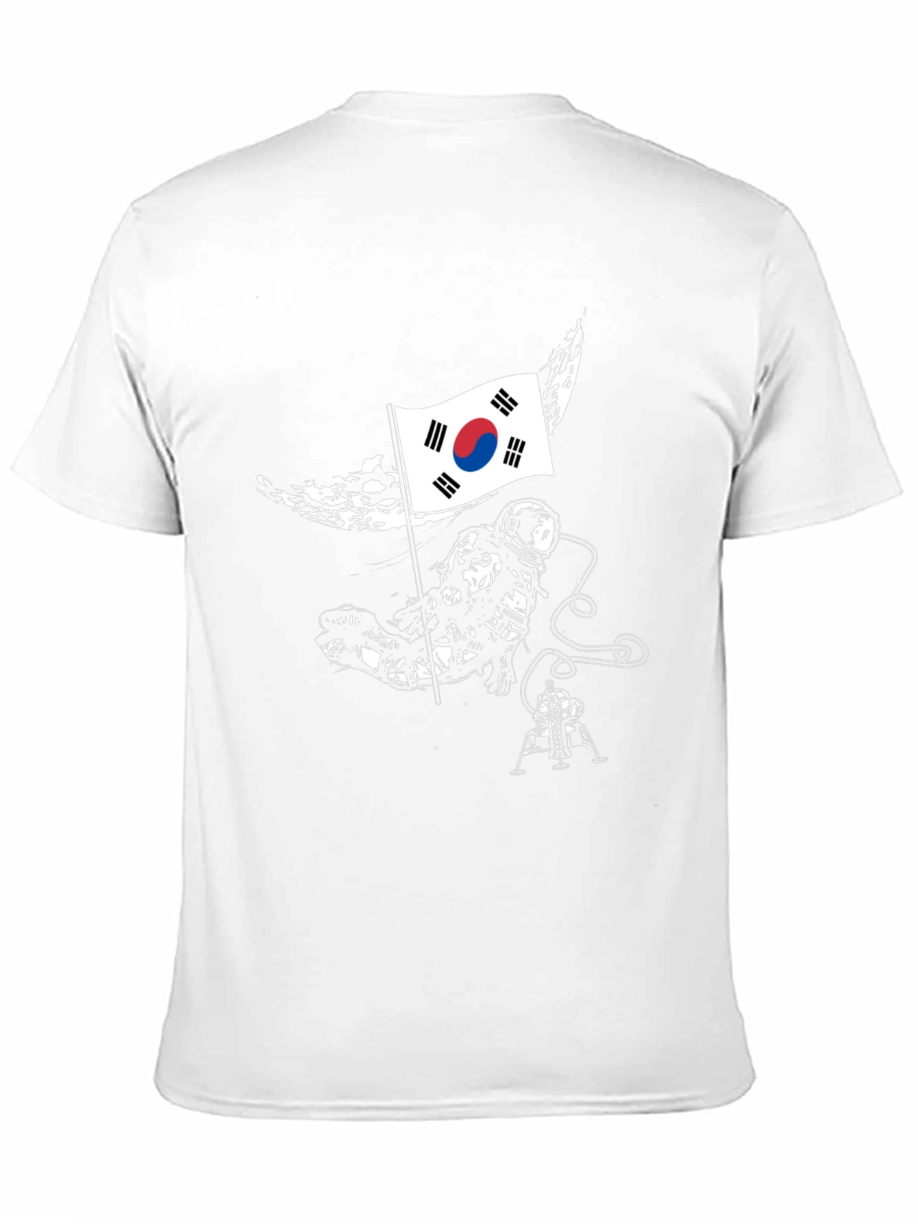South Korea Flag Astronaut Graphic T-Shirt