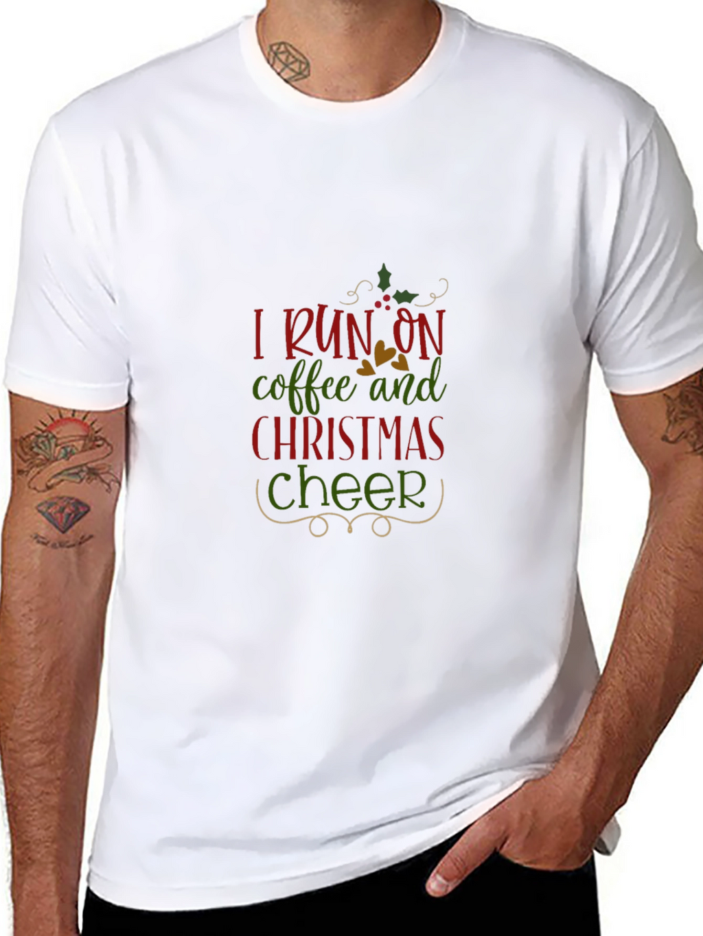 Christmas Cheer Coffee T-Shirt - Holiday Festive Tee