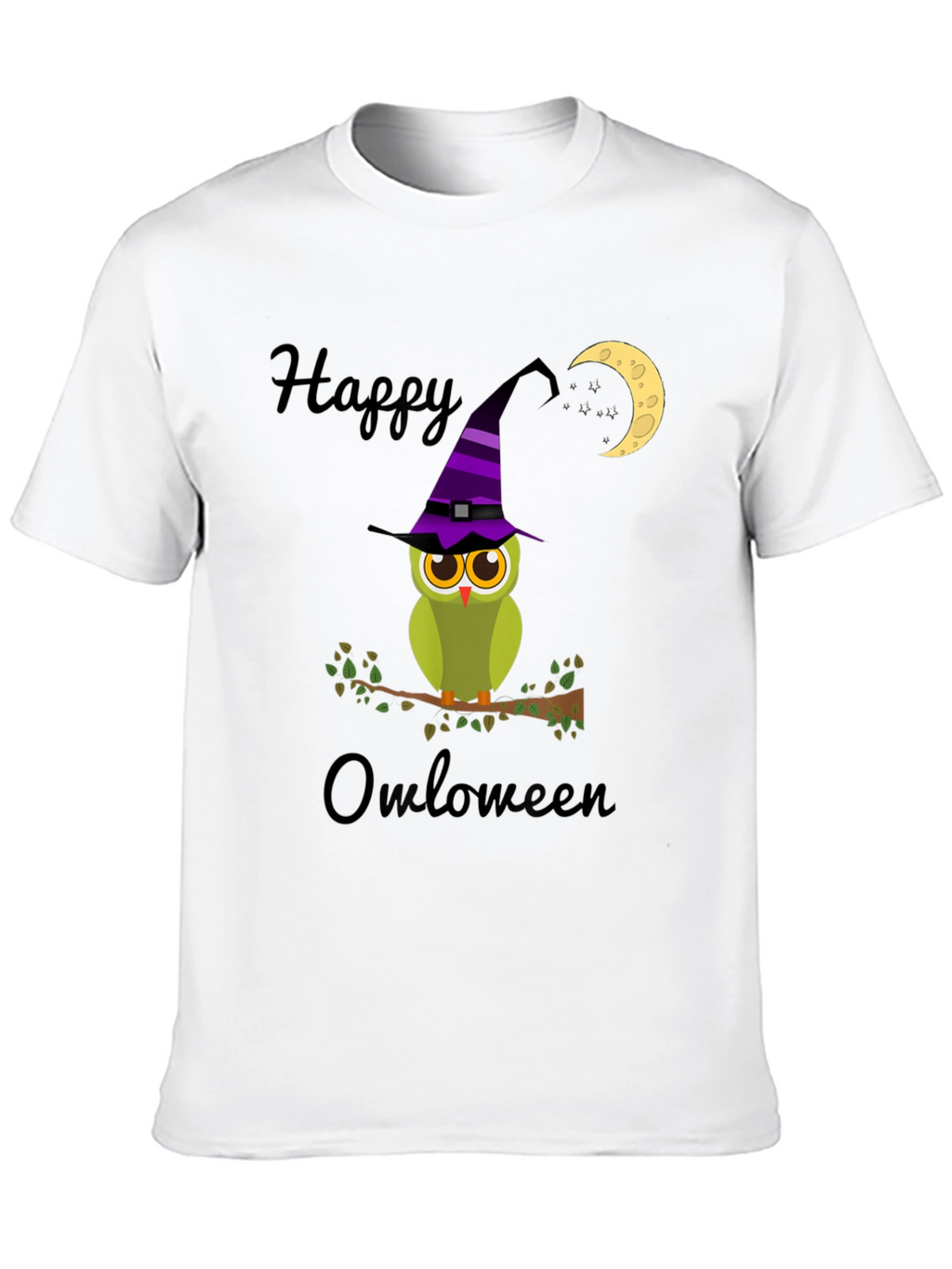 Happy Owloween T-Shirt - Halloween Owl Witch Tee