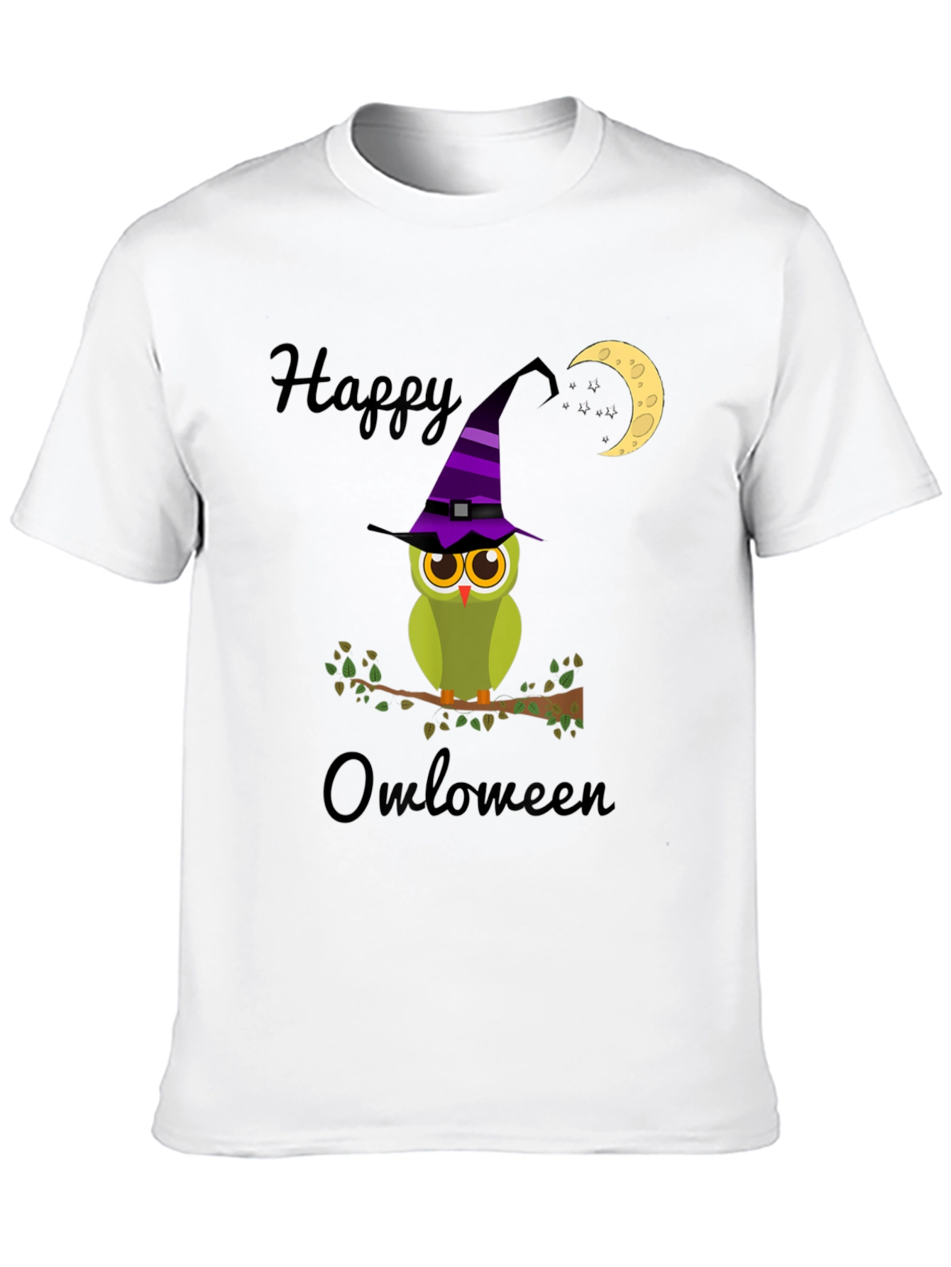 Happy Owloween T-Shirt - Halloween Owl Witch Tee