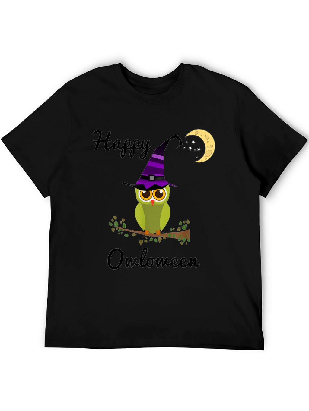 Happy Owloween T-Shirt - Halloween Owl Witch Tee