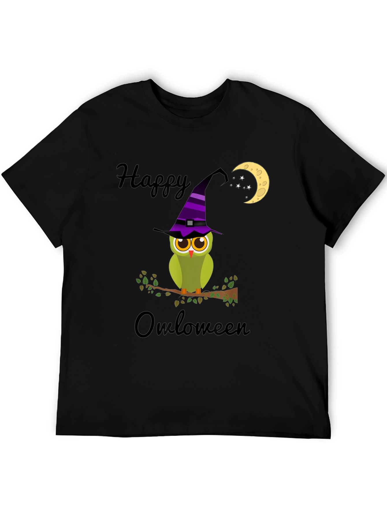 Happy Owloween T-Shirt - Halloween Owl Witch Tee