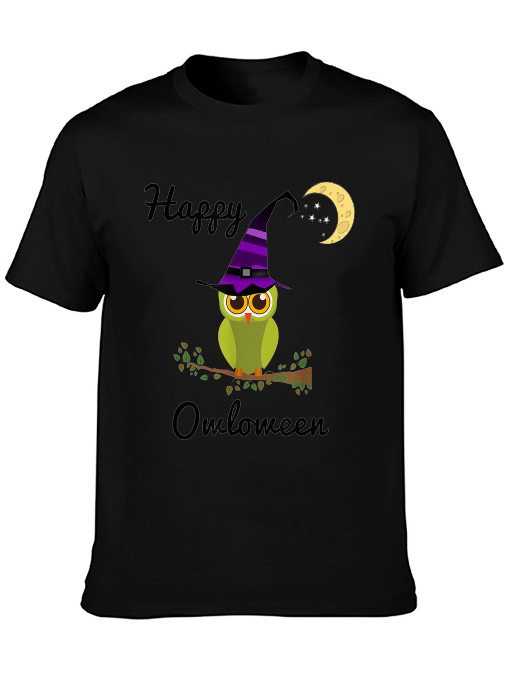 Happy Owloween T-Shirt - Halloween Owl Witch Tee