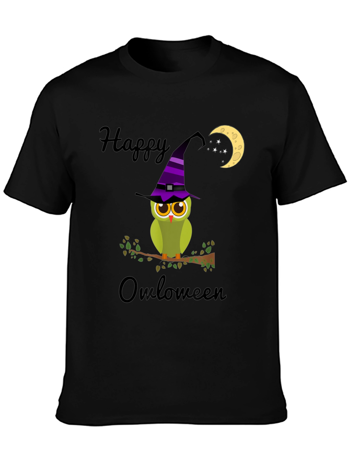 Happy Owloween T-Shirt - Halloween Owl Witch Tee