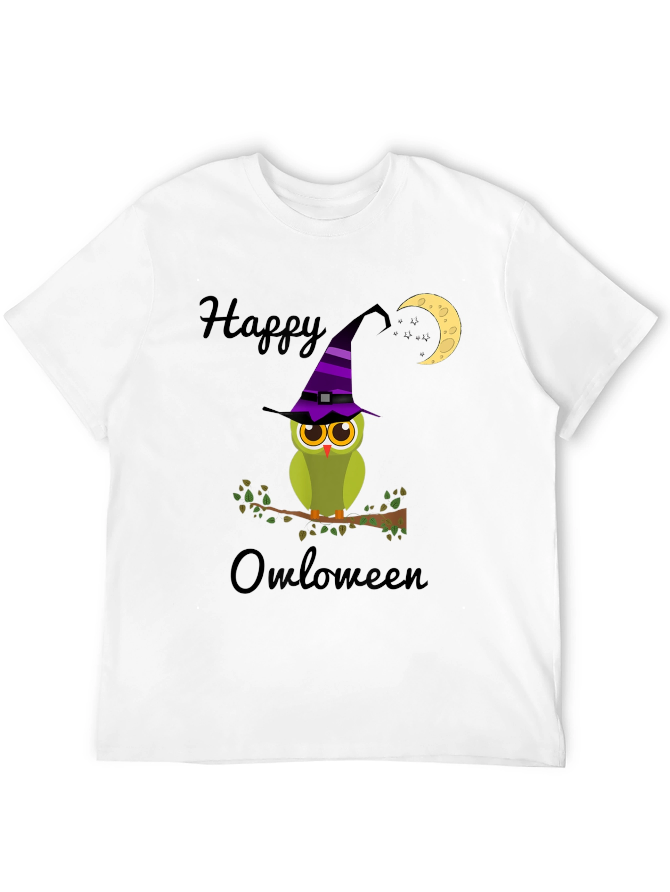 Happy Owloween T-Shirt - Halloween Owl Witch Tee