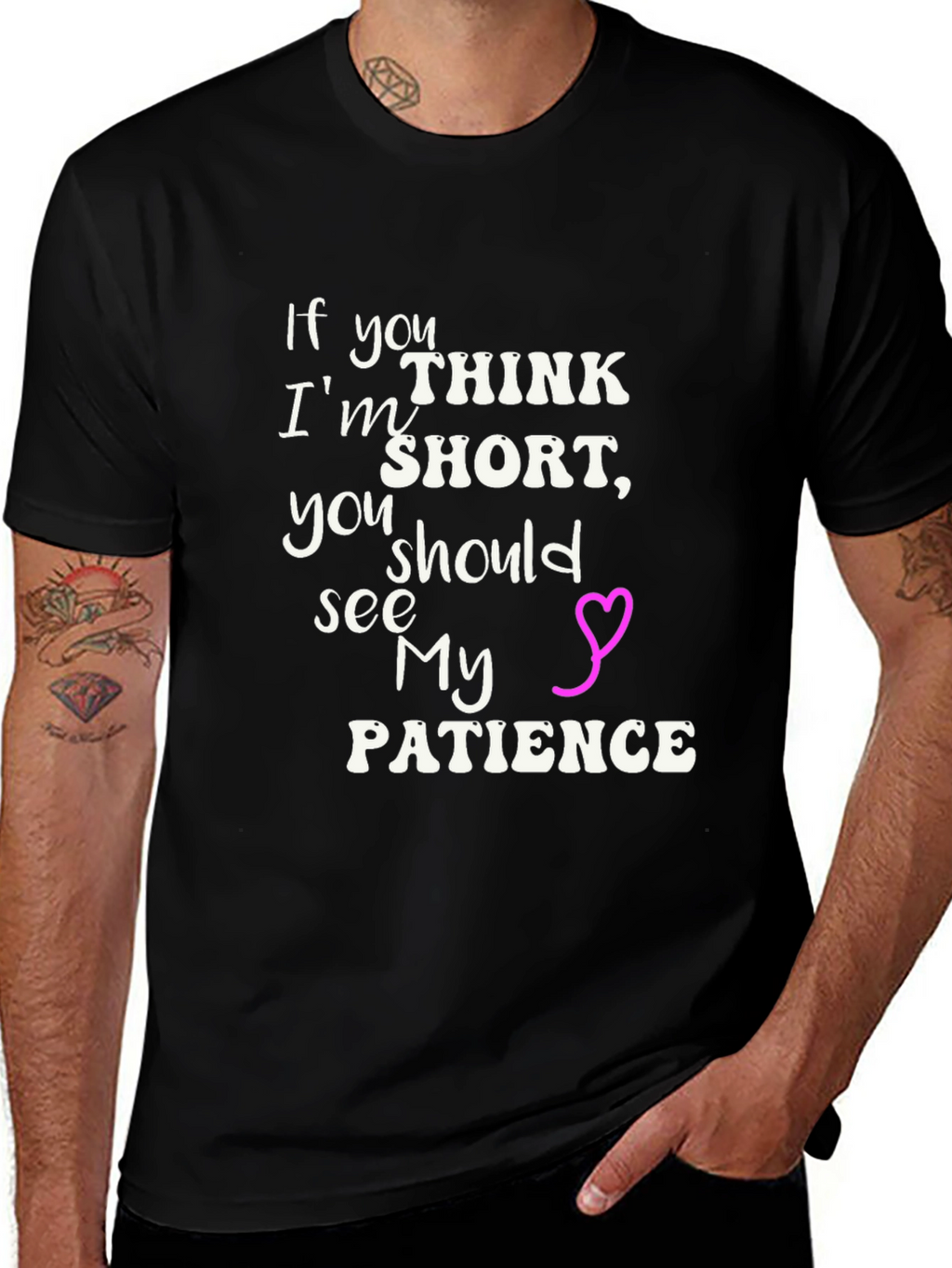Humorous Short Patience Graphic Tee