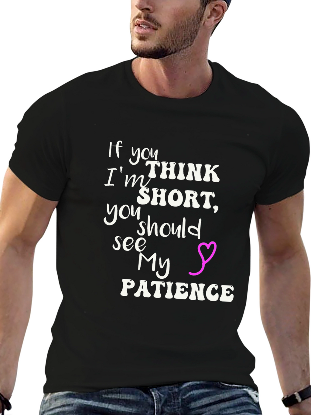 Humorous Short Patience Graphic Tee