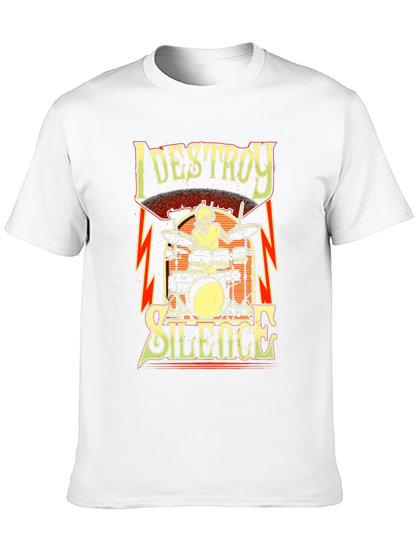 I Destroy Silence Drummer T-Shirt - Black
