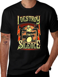 I Destroy Silence Drummer T-Shirt - Black