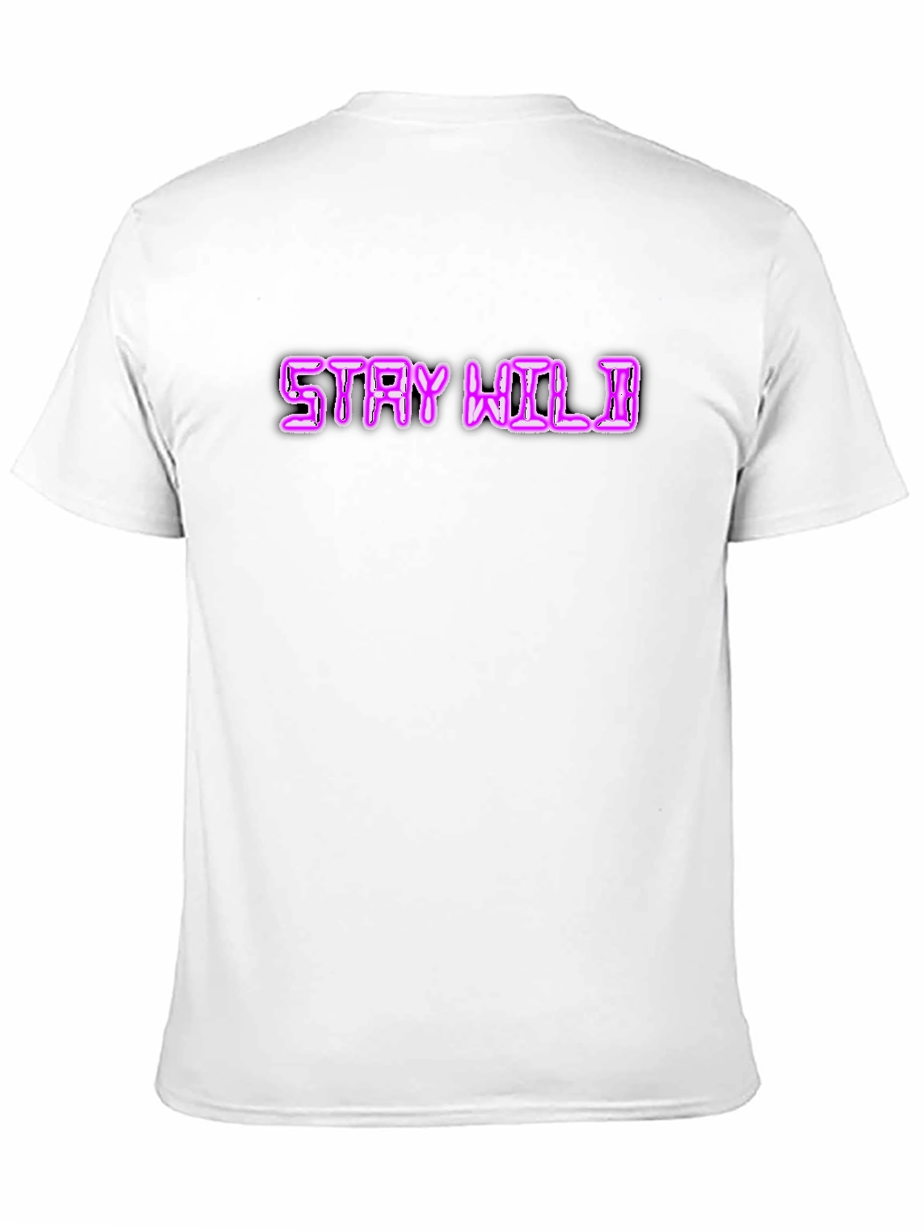 Stay Wild Graphic T-Shirt - Neon Pink