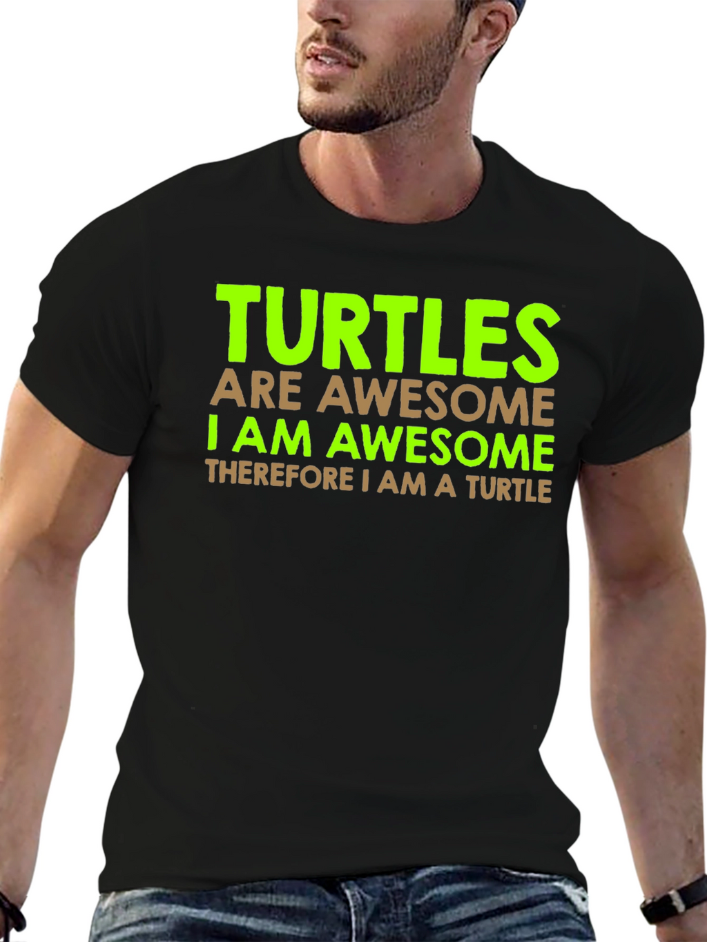 Awesome Turtle T-Shirt - Black