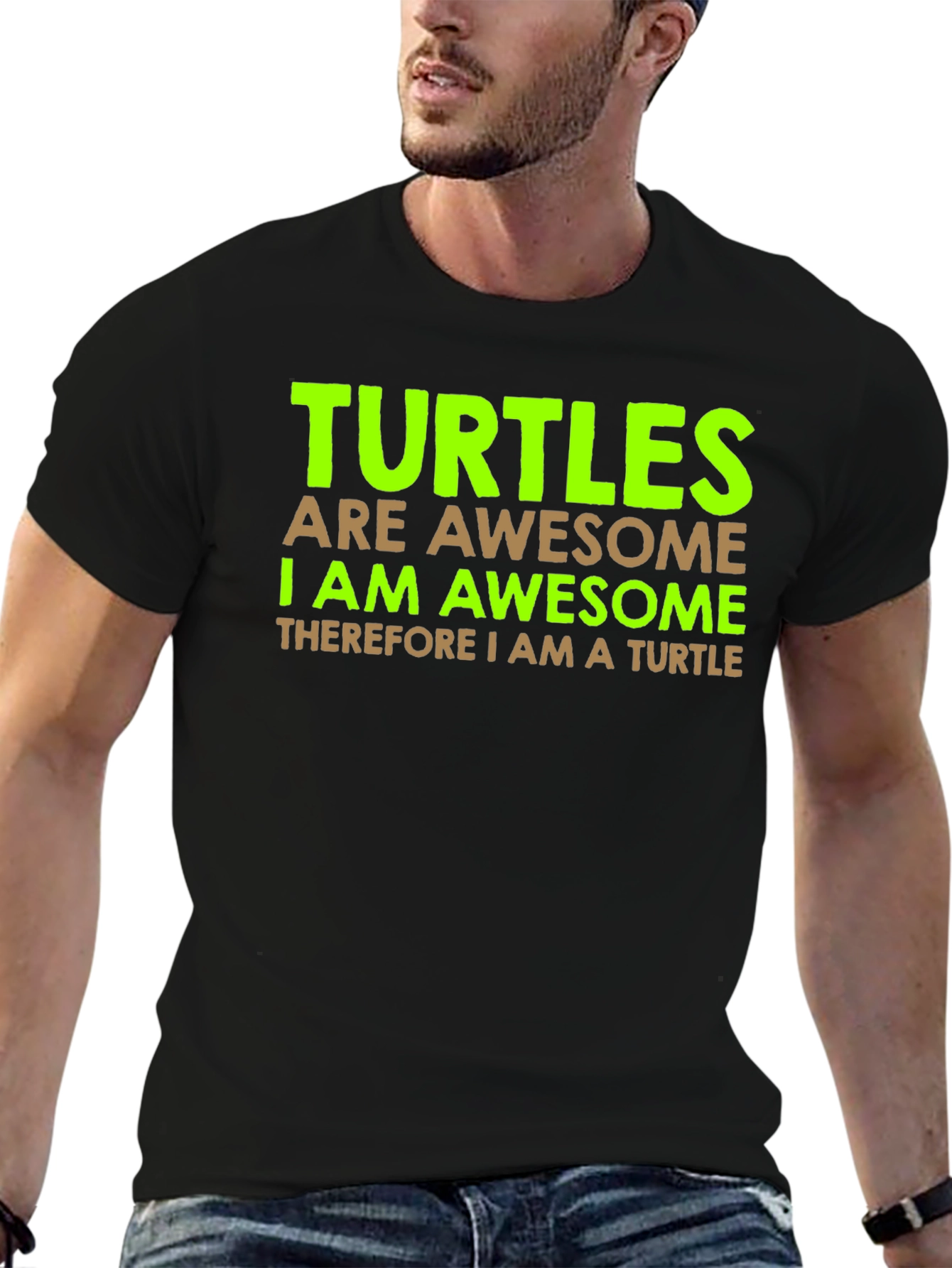 Awesome Turtle T-Shirt - Black