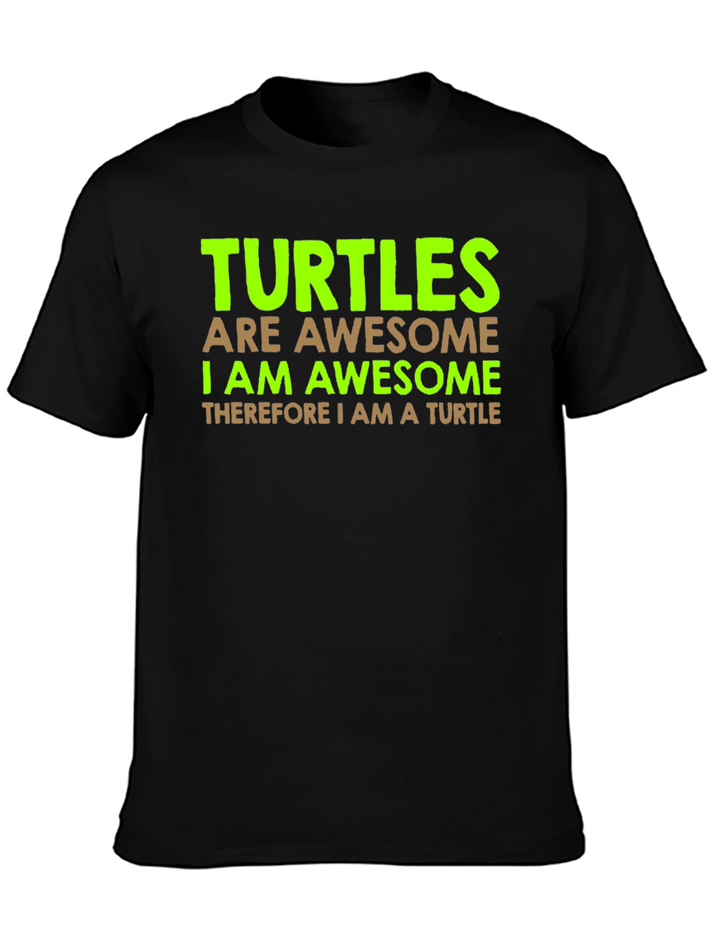 Awesome Turtle T-Shirt - Black
