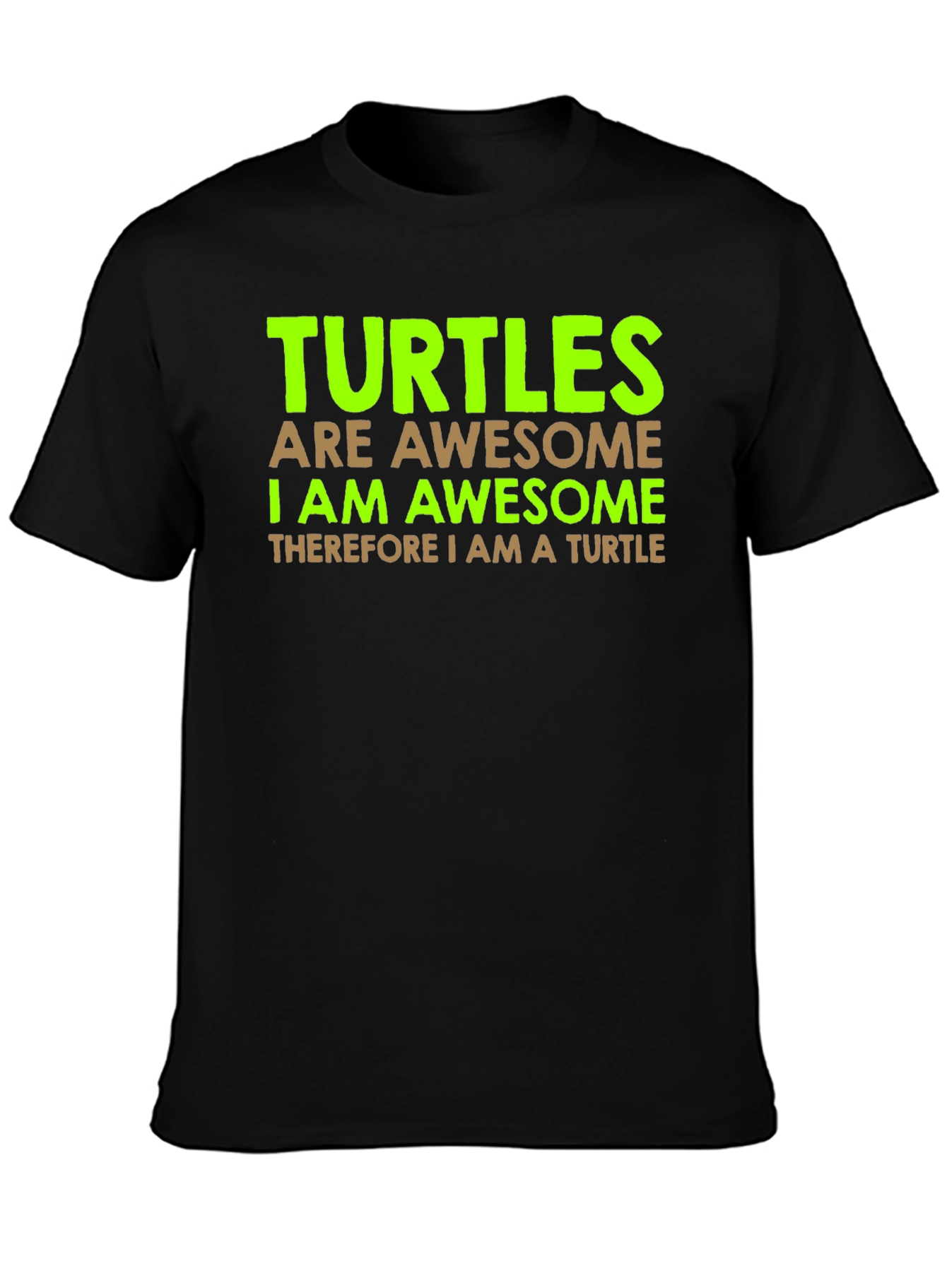 Awesome Turtle T-Shirt - Black