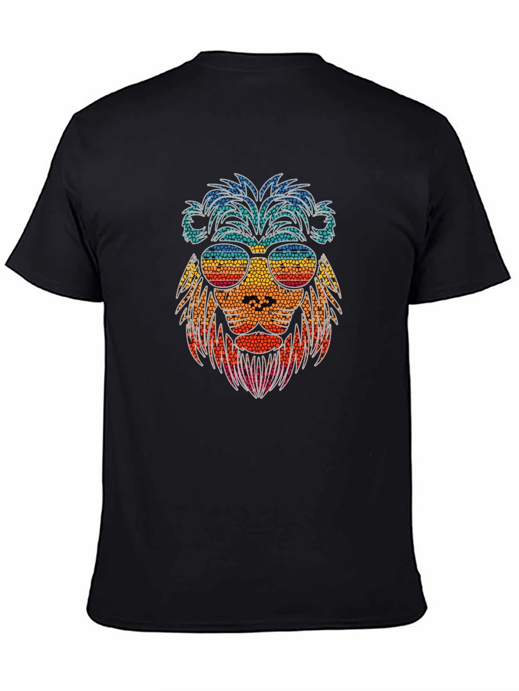 Cool Lion Graphic Tee - Stylish Mens Black T-Shirt