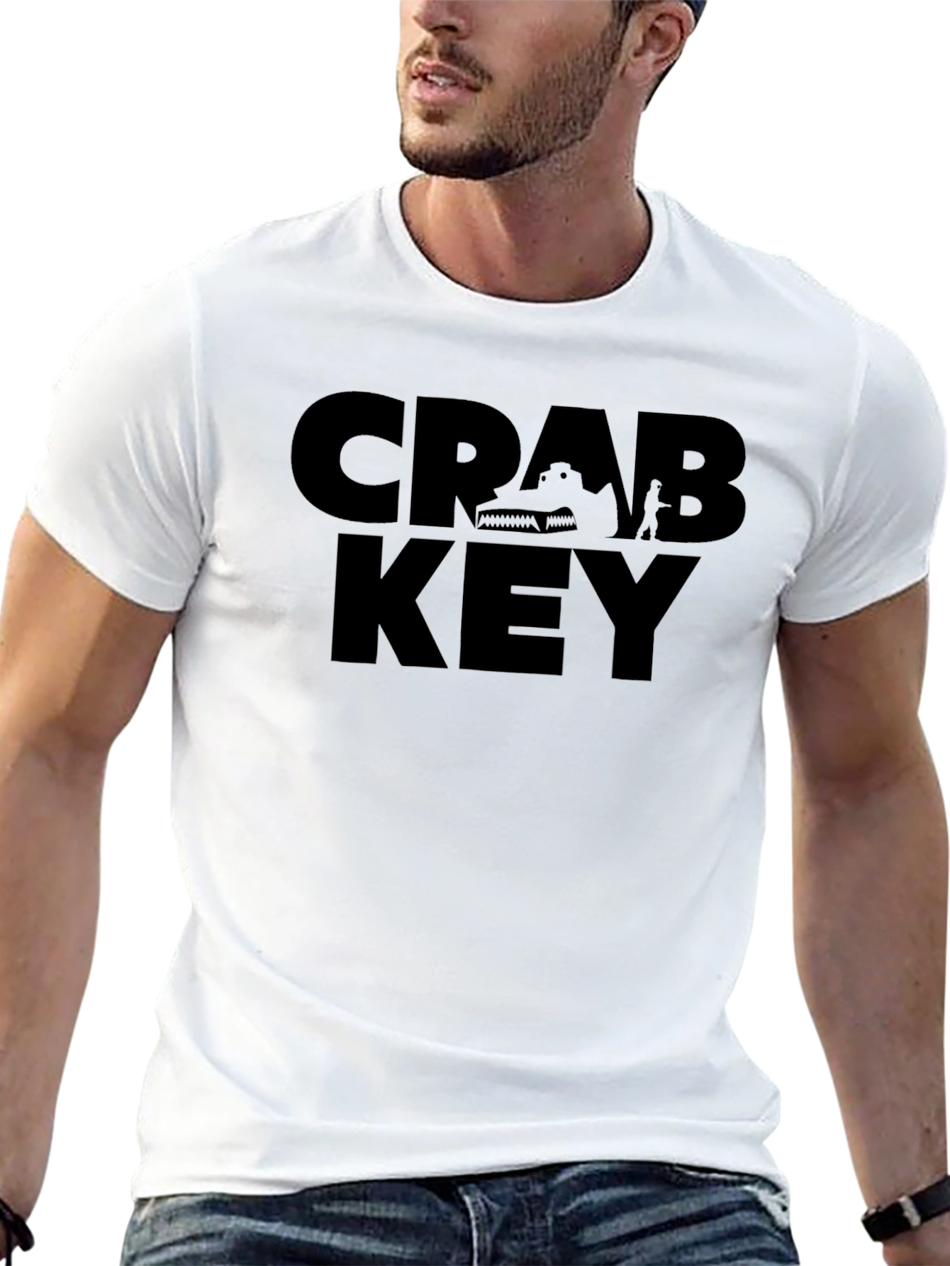 Crab Key Black Graphic T-Shirt - Mens Fashion Tee
