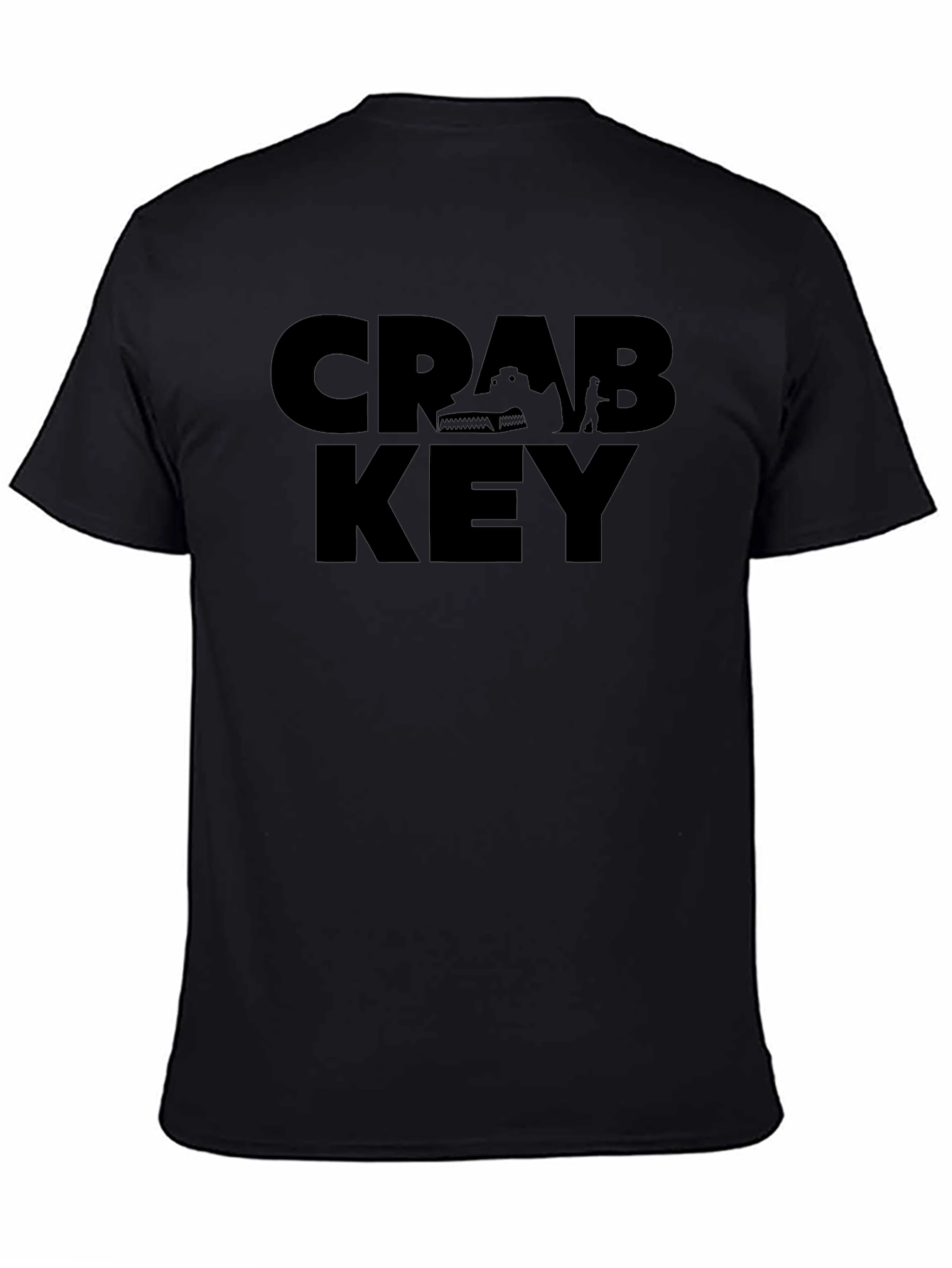 Crab Key Black Graphic T-Shirt - Mens Fashion Tee