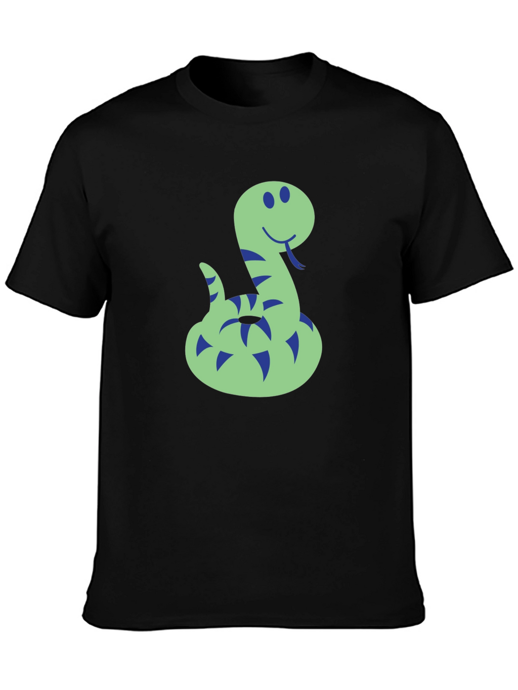 Funny Snake Graphic Tee - Mens Black T-Shirt