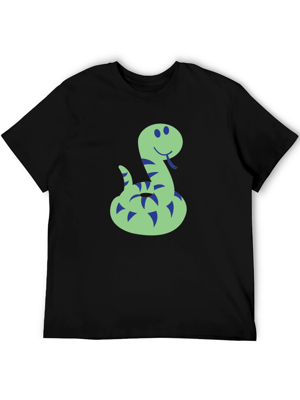 Funny Snake Graphic Tee - Mens Black T-Shirt