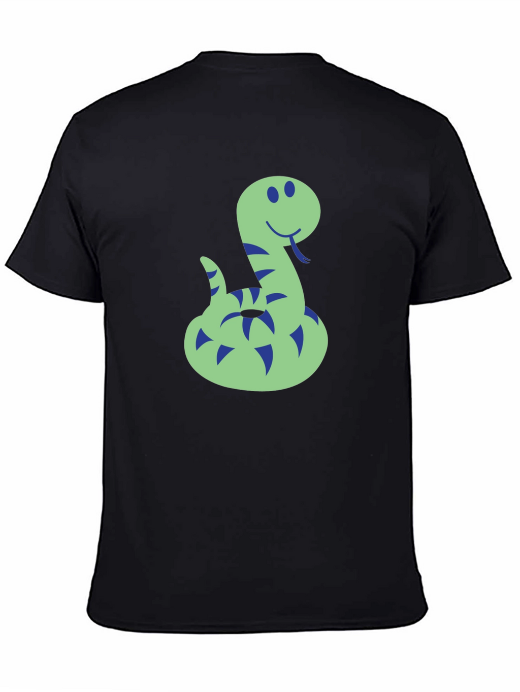 Funny Snake Graphic Tee - Mens Black T-Shirt
