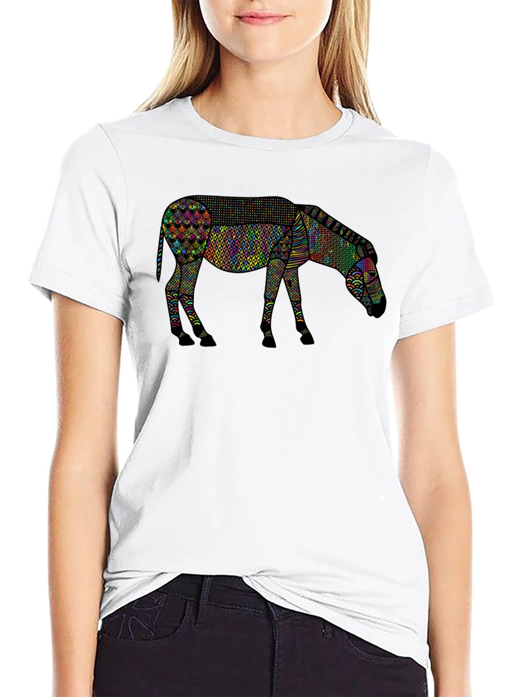 Abstract Zebra Graphic Tee - Unique Animal Print Shirt