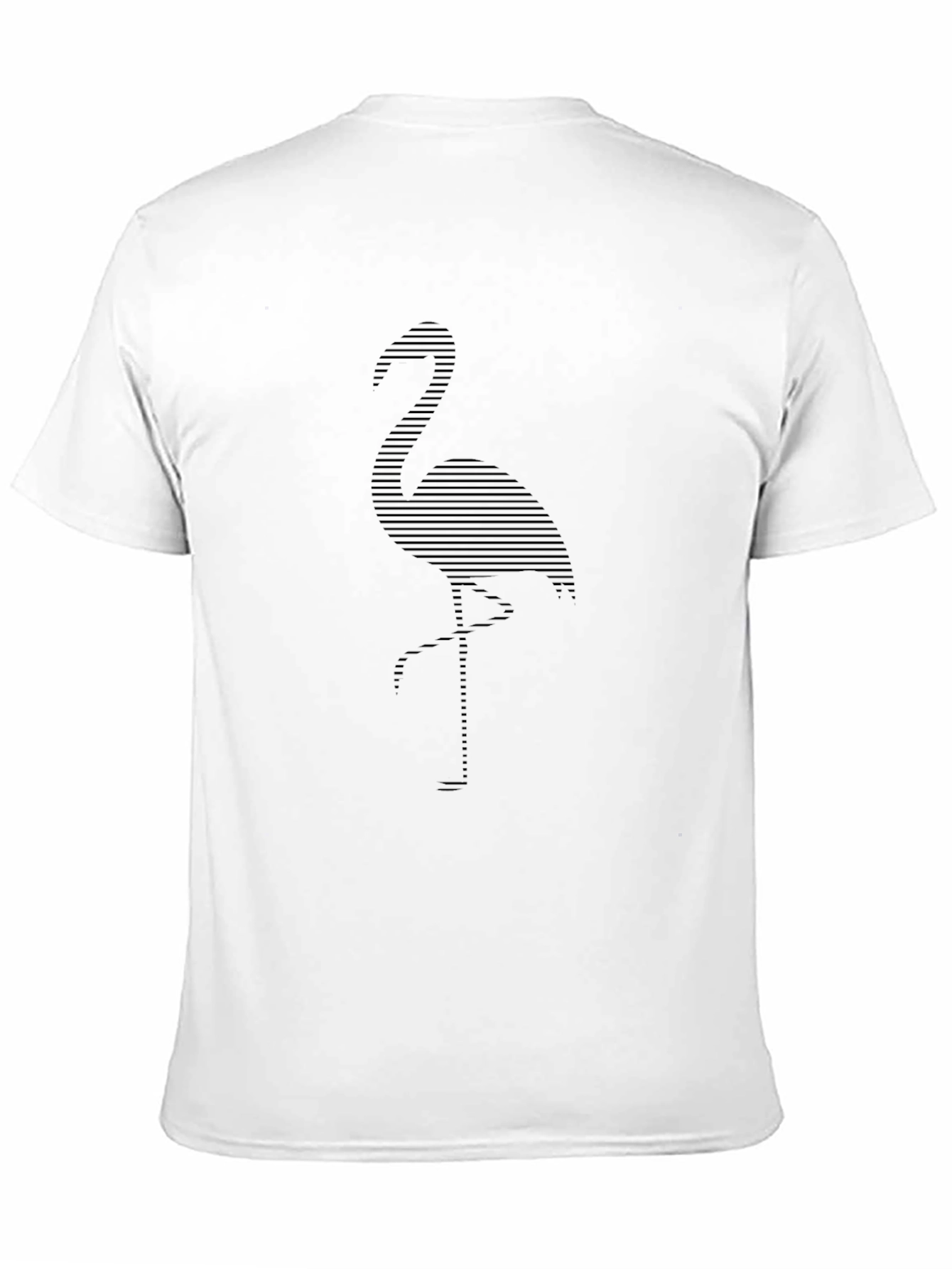 Stylish Black Flamingo Graphic T-Shirt