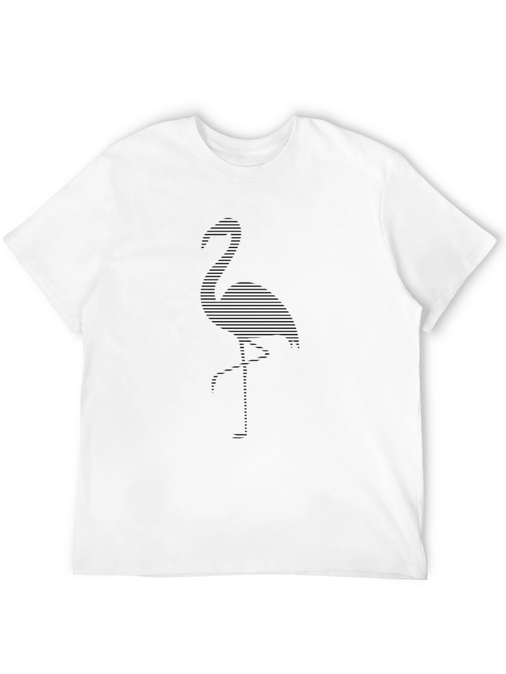 Stylish Black Flamingo Graphic T-Shirt