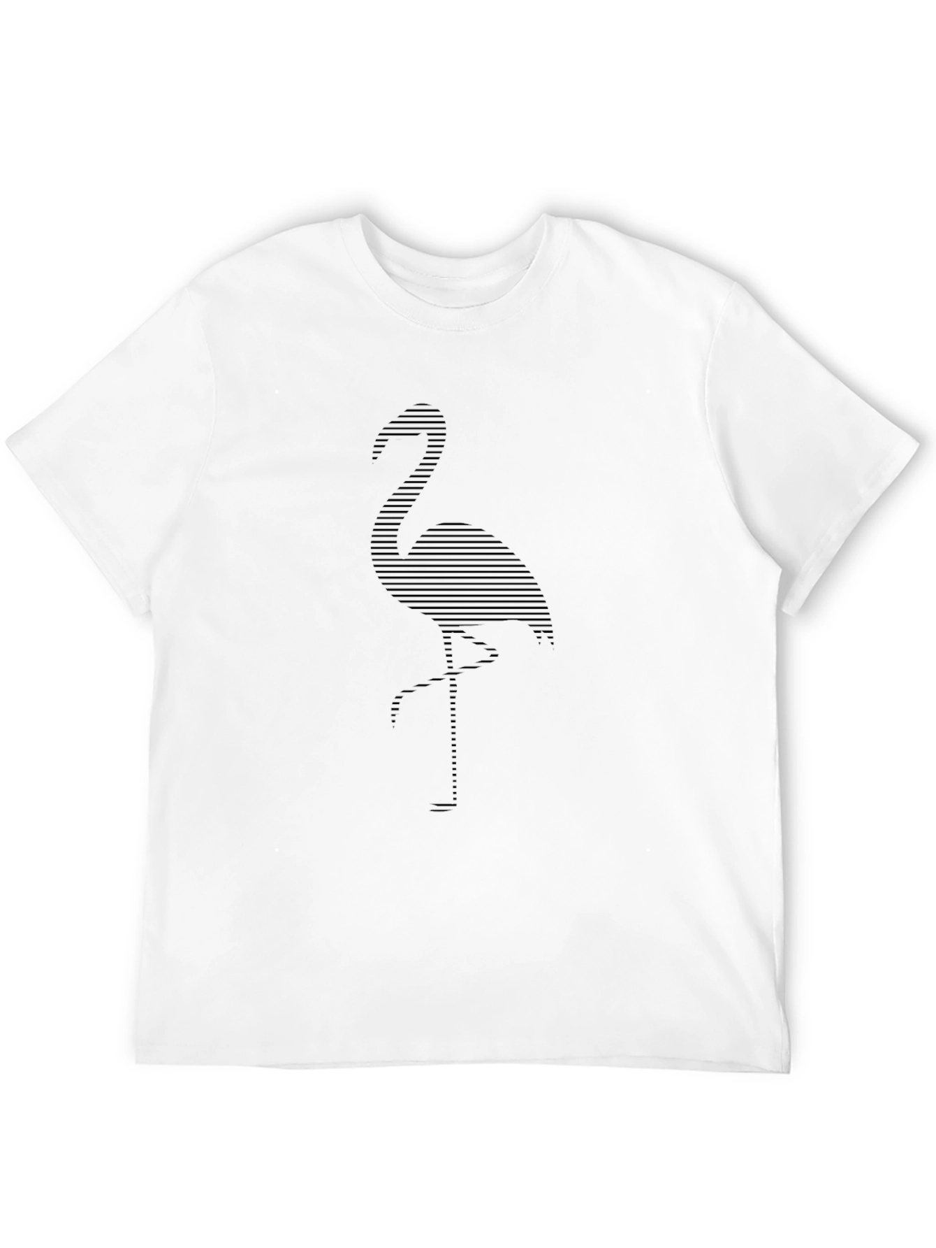 Stylish Black Flamingo Graphic T-Shirt